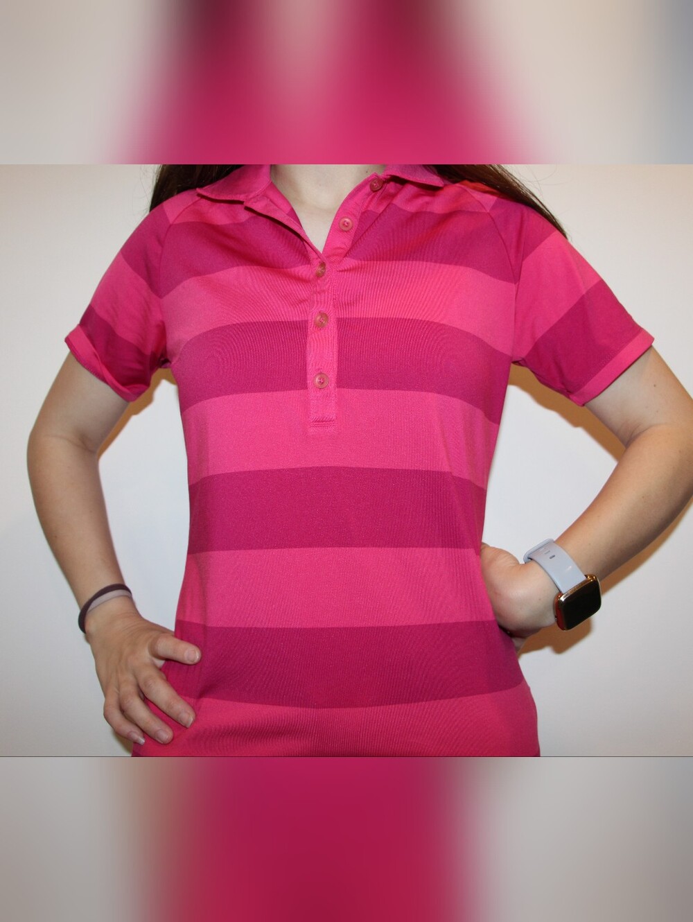 Women's Nike Golf Vibrant Pink Polo Shirt Size XS